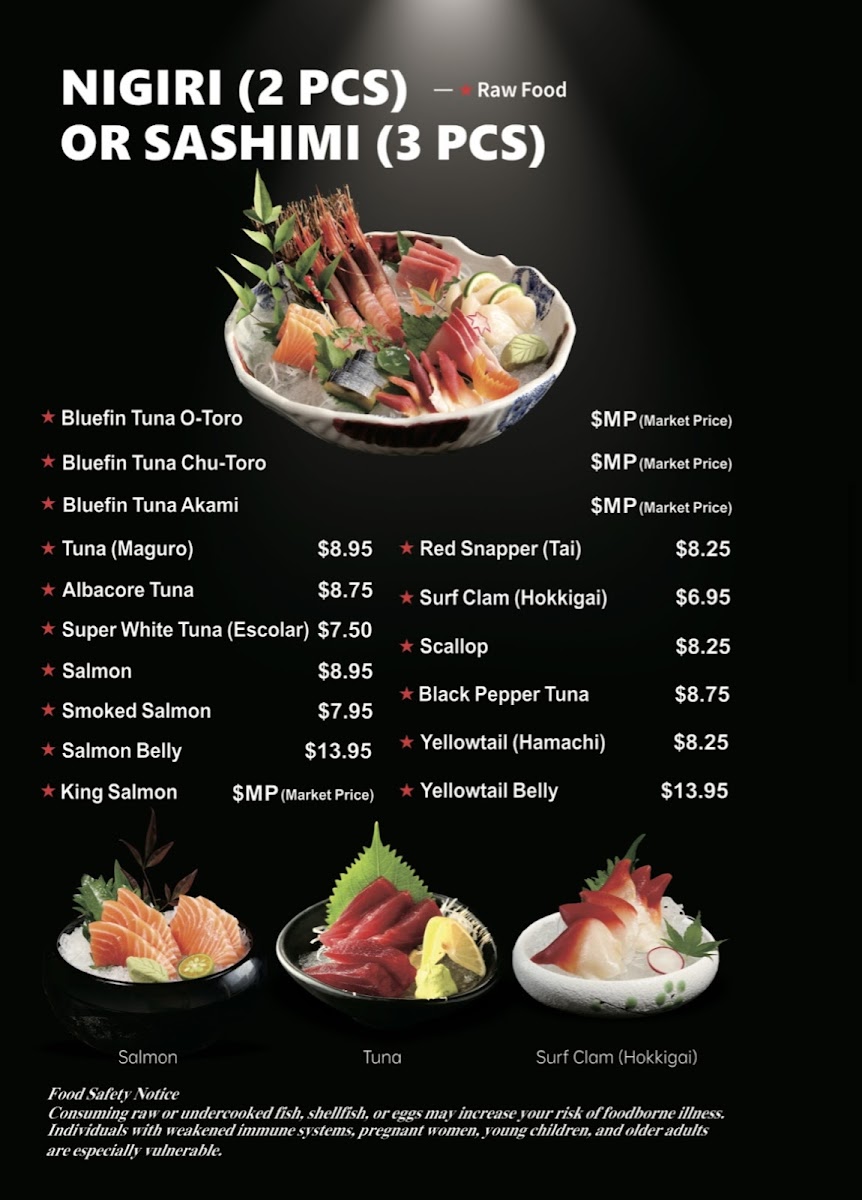 Menu The One Sushi And Ramen-1