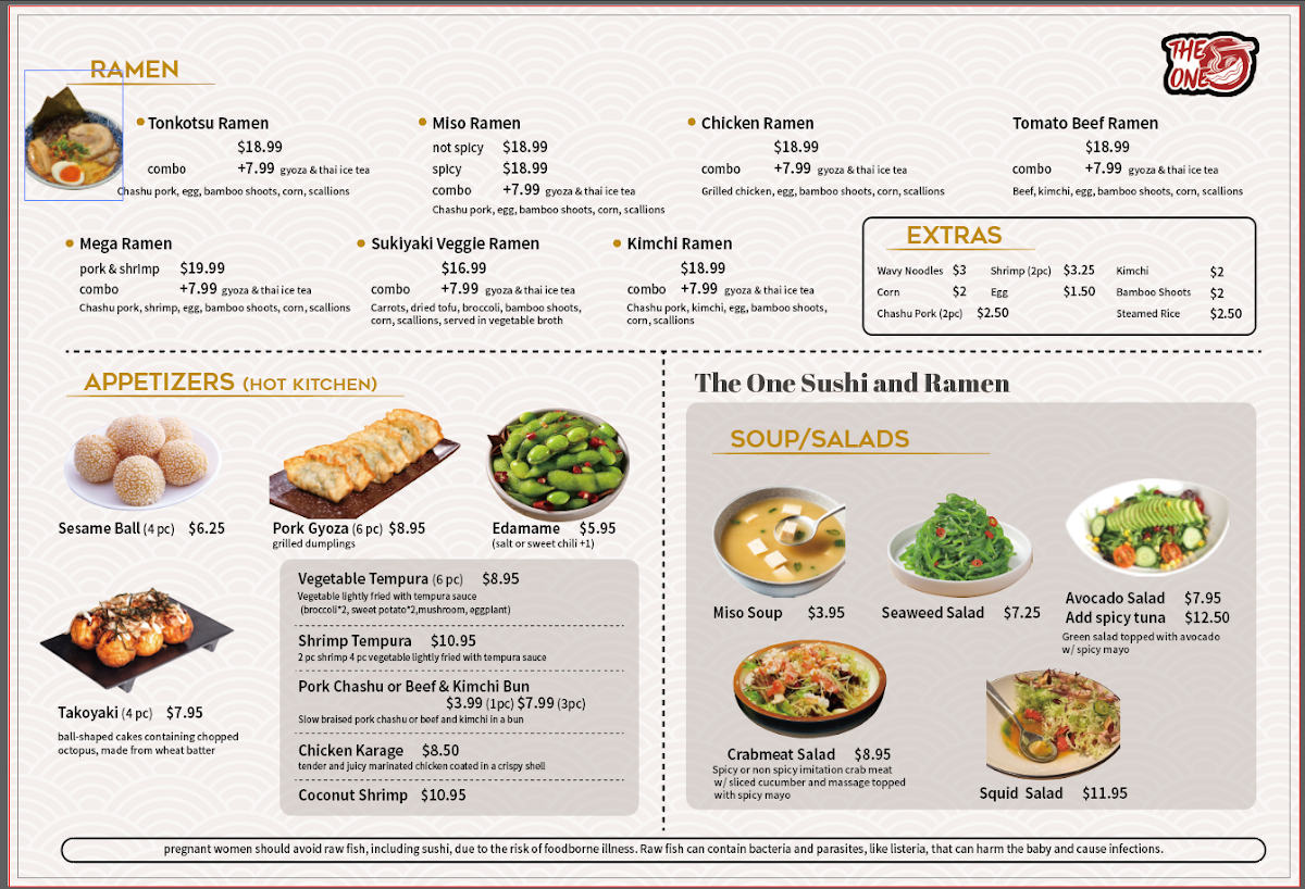 Menu The One Sushi And Ramen-5