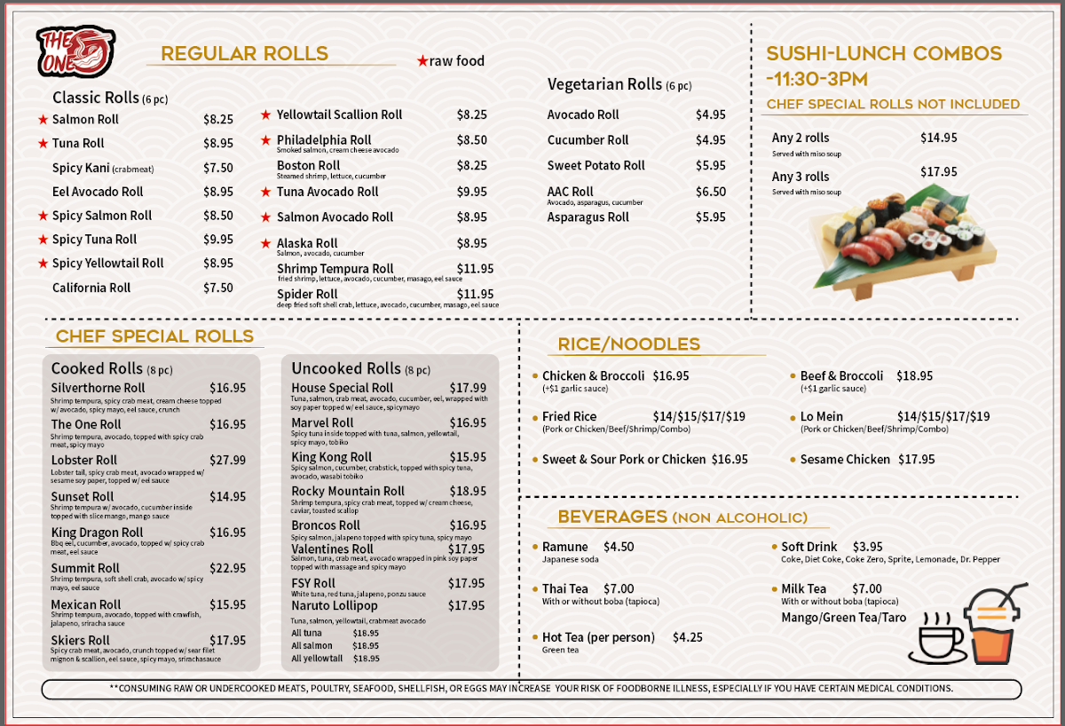 Menu The One Sushi And Ramen-6